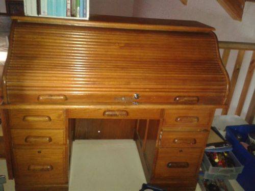 Magnificent Oak Roll Top Desk - Art Deco