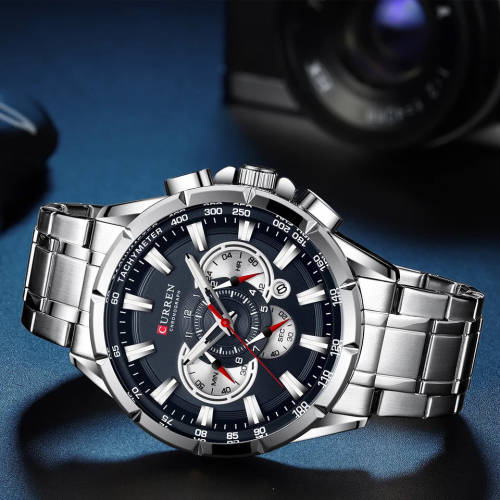 CURREN Mens Watch Tachymeter