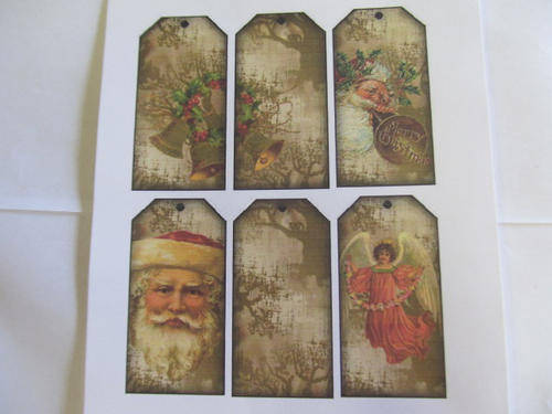 6PC CHRISTMAS THEME TAGS-CHEAP COURIER DELIVERY