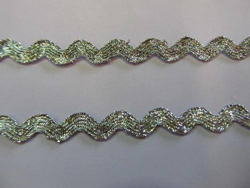 SILVER ZIGZAG  RIBBON-50CM
