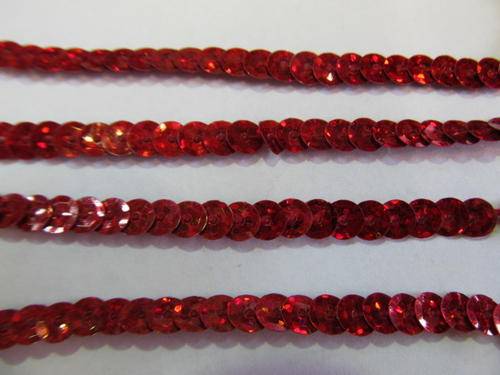RED SEQUINS STRIPS-30CM
