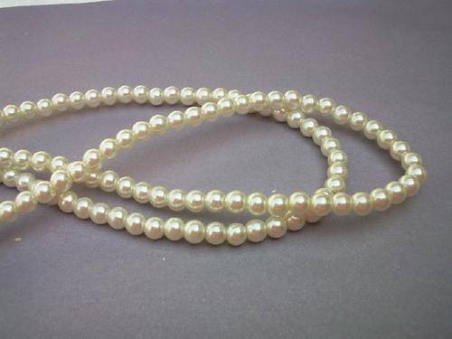 BEIGE GLASSPEARLS-6MM-154PC
