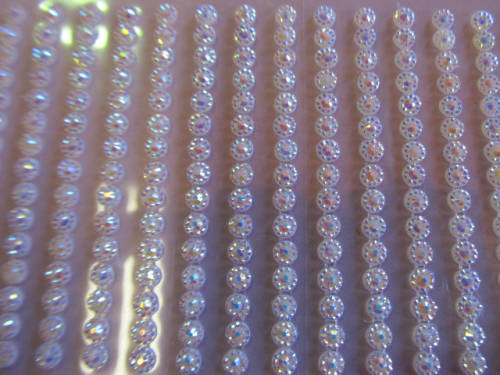 SELF-ADHESIVE RHINSTONES WHITE AB