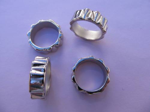 SPACER RING, RHODIUM PLATED -6PC