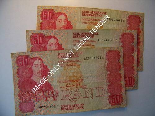 GPC DE KOCK R50 FIFTY RAND VYFTIG RAND JAN VAN RIEBEECK BANKNOTES