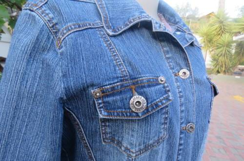 Cheecky biker style denim jacket size 36/12. In polycotton stretch fabric by 'Network'
