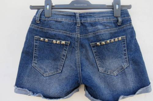 Seriously sexy blue denim jean shorts by 'Jay Jays' in size 34/10. Distressed look.