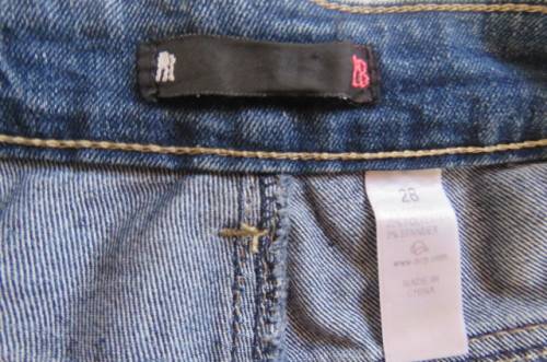 Seriously sexy blue denim jean shorts by 'Jay Jays' in size 34/10. Distressed look.