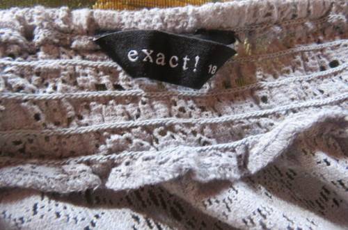 Must have for the summer silvergrey cotton/nylon blend lace top size 42/18 by 'Exact'.