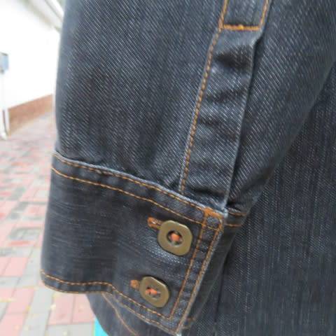 As new denim casual ong sleeve jacket by ML CLASSICS in size 36/12. Large front pockets.