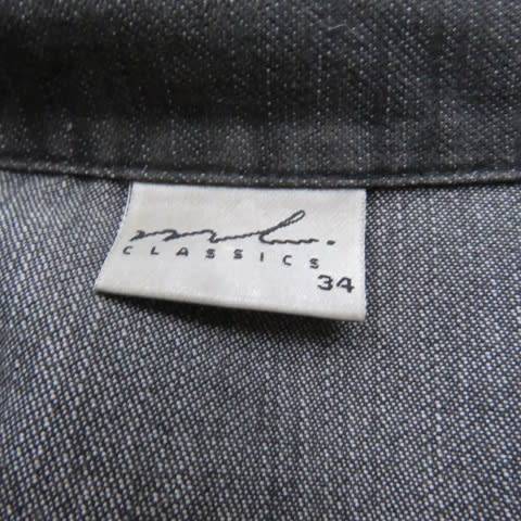 As new denim casual ong sleeve jacket by ML CLASSICS in size 36/12. Large front pockets.