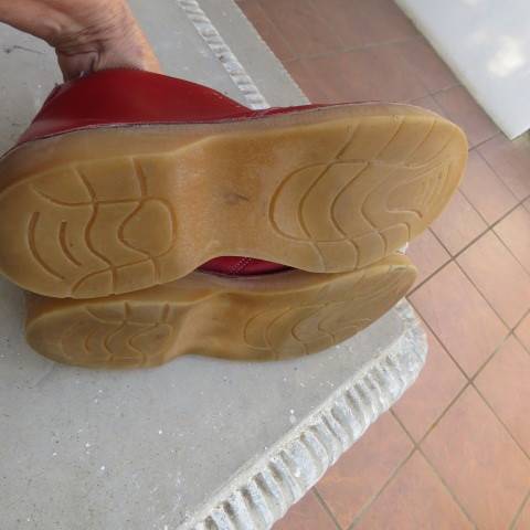 Pair of Red genuine leather shoes by 'Ranger' in size 9. Just need laces in the colour you prefer.