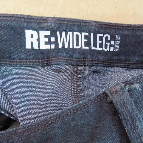 Top of the range wide leg fashion dark blue denim jeans by RE in size 36/12. New condition.