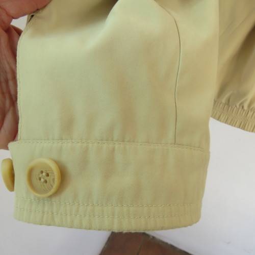 Men's rich cream jacket with zip up front by LETTFIELD size XXL.Blue and cream stripe lining.