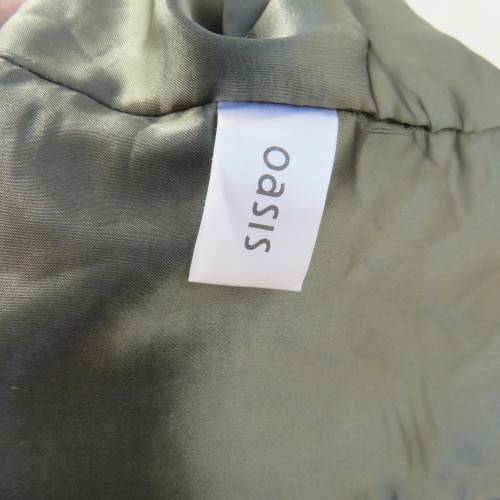 Hunters green cropped velveteen stretch cotton lined jacket by OASIS in size 38/14. Good condition.
