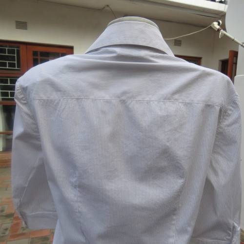 Ageless 'Kelso Career' top with elbow length cuffed sleeves size 36/12. Yoked back. New condition.