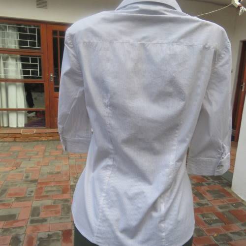 Ageless 'Kelso Career' top with elbow length cuffed sleeves size 36/12. Yoked back. New condition.