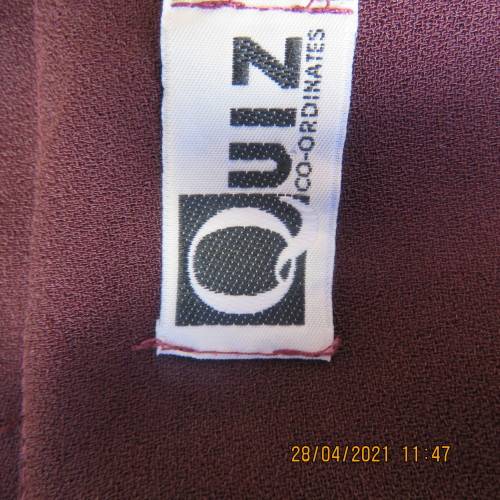 Stunning red wine colour long sleeve jacket with floral embroidery by QUIZ in size 48/24. As new