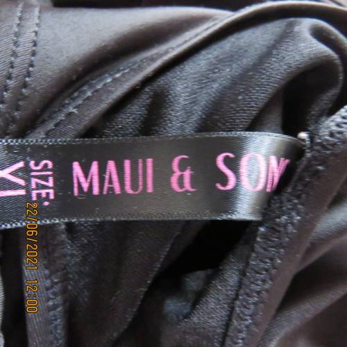Sexy black one piece swimsuit by MAUI and SONS from USA. Size XL. Braided sides.New condition