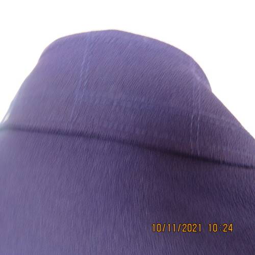 Smart boutique made purple long sleeve jacket.Four button closure with cloverleaf collar.Size 36.