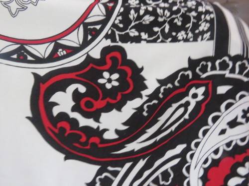 Casual long sleeve bo-ho top in red/black and white cotton size 38/14 by TRUWORTHS.Good condition