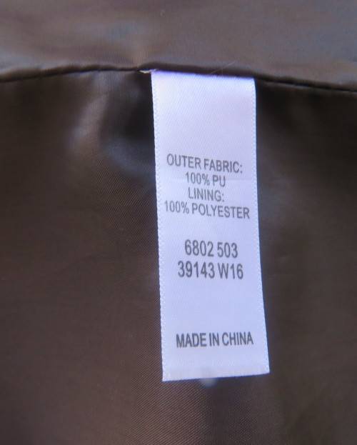 Men`s choc brown faux leather bikers zip-up jacket size MED.(105cm) by IDENTITY. New condition.