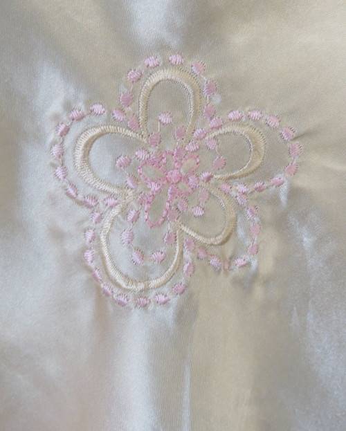 Vanilla colour silky satin polyester nighty with adjustable straps.By BODYLINE size 36 to 38.As new.