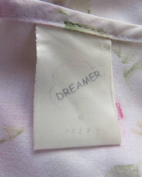 Summer short sleeve polycotton night gown size 44/20.Button down.White/pink/yellow floral.By DREAMER