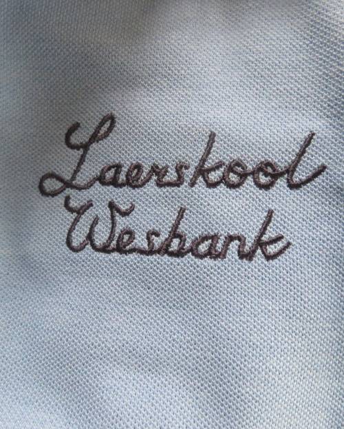 Blue short sleeve WESBANK LAERSKOOL sport shirts size 30 and 32. As new conditon.Buy 1 or both.
