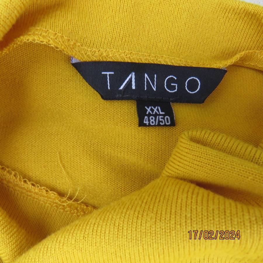 What not to like about this amber yellow warm polyknit top! Dolman sleeves. High cut neckline. 48/50