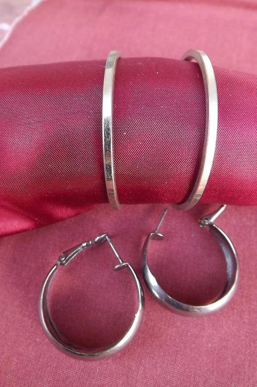 Set of 2 Pair Piercing Earrings - see scans - good condition