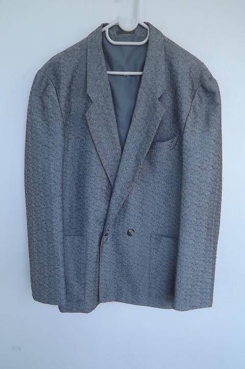 Silver Grey Summer Double Breasted Jacket from Bay City Clothing USA-see description for size detail