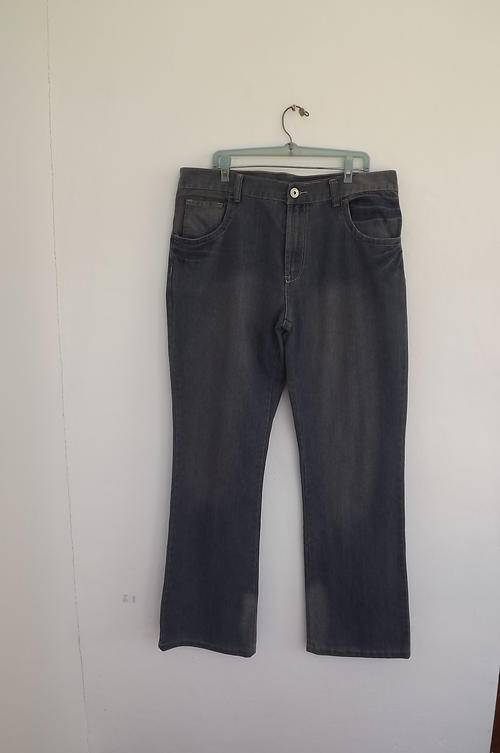 Men's Denim Summer Jeans 100% Cotton - faded look - Size 38/97cm, hips 114cm -good cond