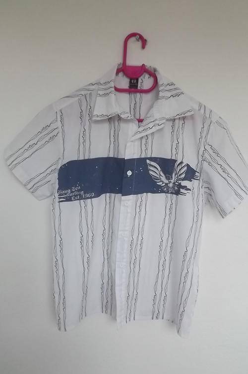 Boys Hang Ten White & Blue Shirt for 11-12 year old - in as new condition