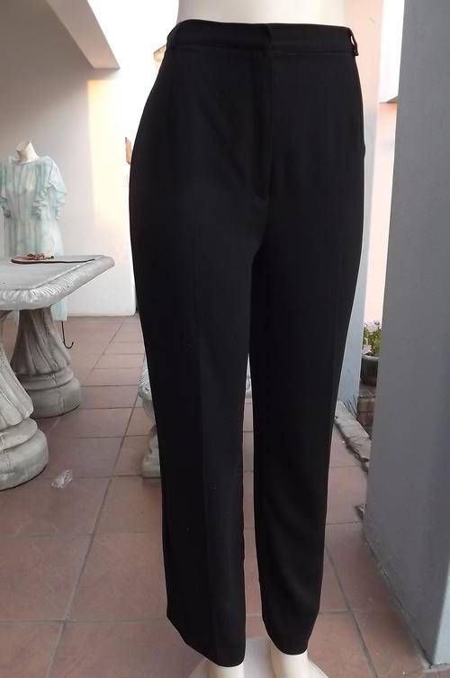 Smart Black Polyester Crepe Pants from New Era in size 10/34 - High Waist with no pockets -good cond