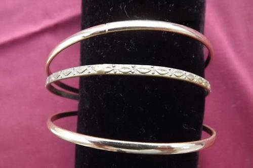 Set of 3 Brass Bangles - see scans