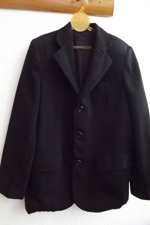 Smart Black Lined 100% Polyester Jacket by Wotif?! for 12 yr old boy - Chest 80cm-3 pockets on front
