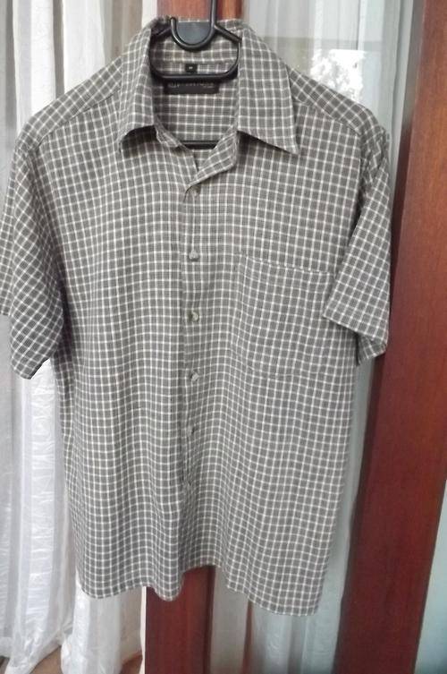 Brown checked men's summer shirt.Medium chest 98cm by Expressions of soul in 100%cotton.Good condit