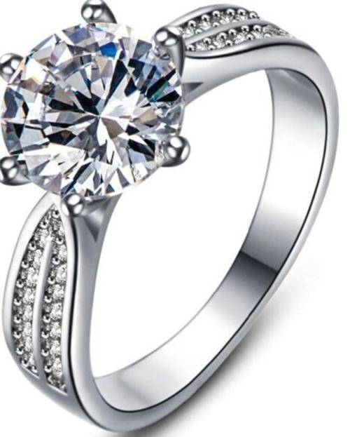 3 Ct Simulated Diamond Engagement Ring Size 7