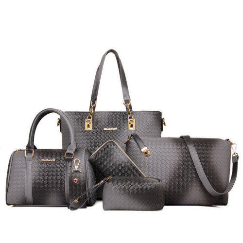 2017 New luxury PU leather handbag 6 piece set!!! Various Colours available