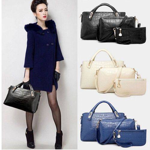 2017 New luxury PU leather handbag 3 piece set!!! Various Colours available