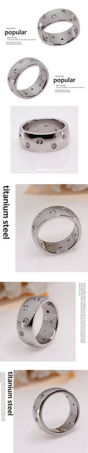 Exquisite titanium and zircon ring