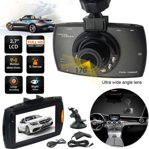 HD 2.7" LCD 1080P Car DVR Vehicle Camera Video Recorder Dash Cam Night Vision