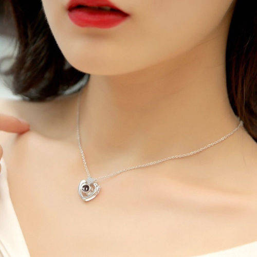 2018 Projection 100 Languages I Love You Charm Pendant Necklace  .. LOWEST SHIPPING
