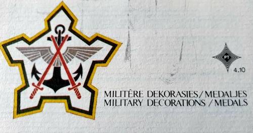 SADF MILITERE DEKORASIES / MEDALJES 1984  RARE COLLECTORS ITEM!