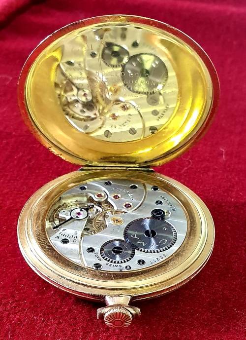 POCKET WATCH. ANTIQUE. CYMA DELUX. ROLLED GOLD. 15 JEWELS. SWISS MADE.
