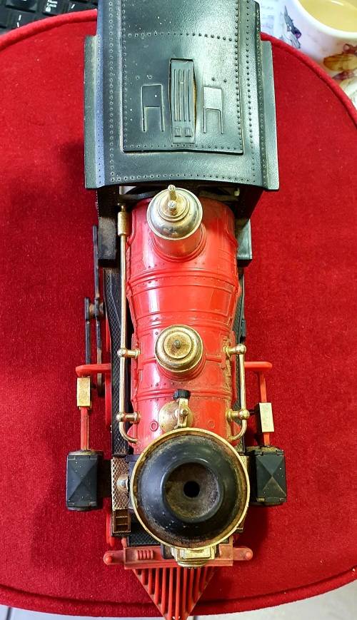 VINTAGE GREAT WESTERN W.& A.R.R. STEAM LOCOMOTIVE . 32 CM LONG.