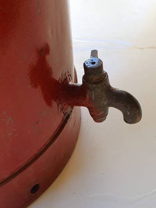 SAR / SAS 1930   40 L CONDUCTORS WATER CAN WITH BRASS TAP.