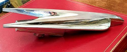 1950s FALCON HEAVY SOLID CHROME HOOD EMBLEM . VERY SCARCE !! 18CM LONG.