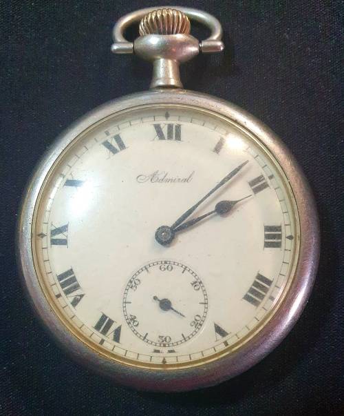 VINTAGE ADMIRAL POCKET WATCH. ULTRA SCARCE FIND !!